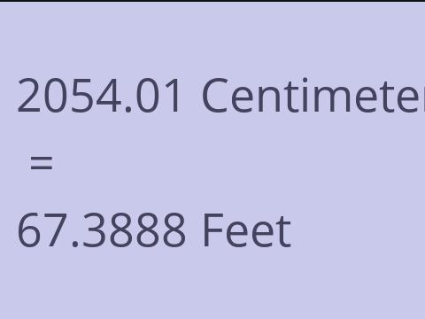 2054.01 CM TO FEET