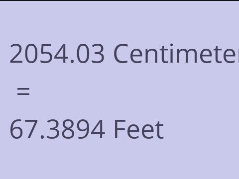 2054.03 CM TO FEET