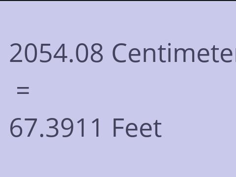 2054.08 CM TO FEET