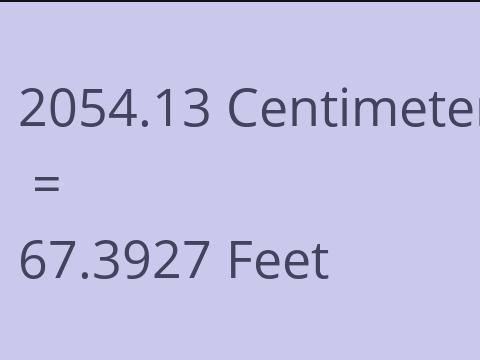 2054.13 CM TO FEET