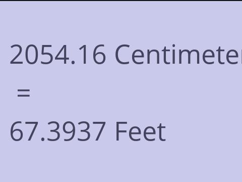 2054.16 CM TO FEET