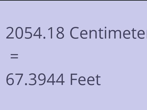 2054.18 CM TO FEET
