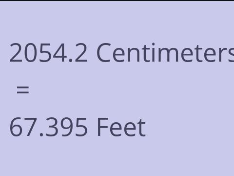 2054.2 CM TO FEET