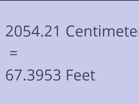 2054.21 CM TO FEET