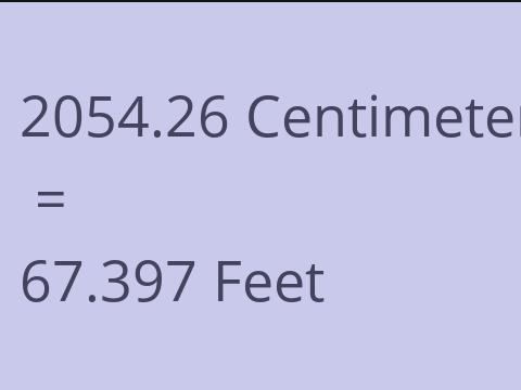 2054.26 CM TO FEET