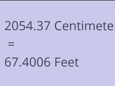 2054.37 CM TO FEET