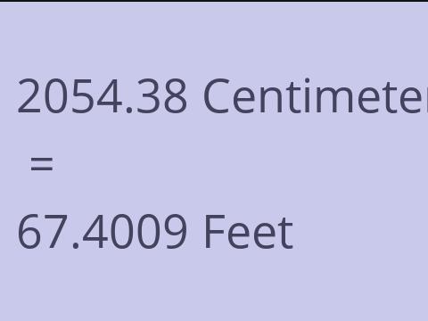 2054.38 CM TO FEET
