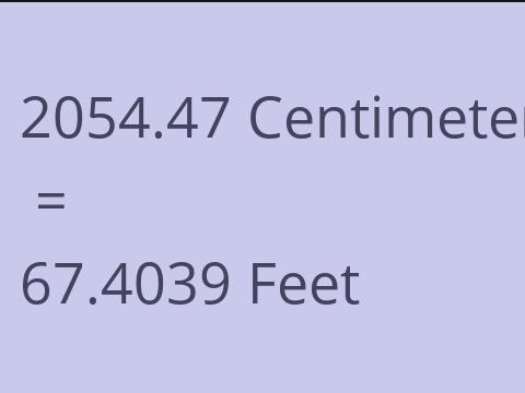 2054.47 CM TO FEET