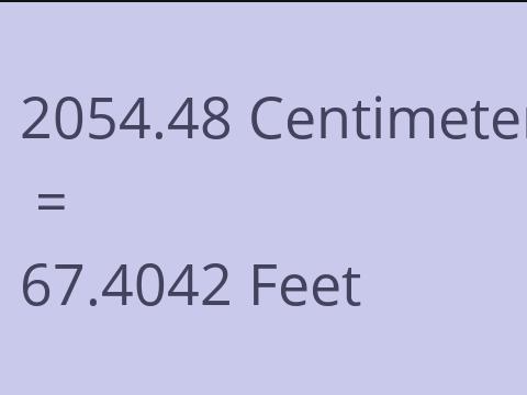 2054.48 CM TO FEET