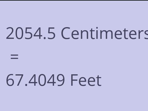 2054.5 CM TO FEET