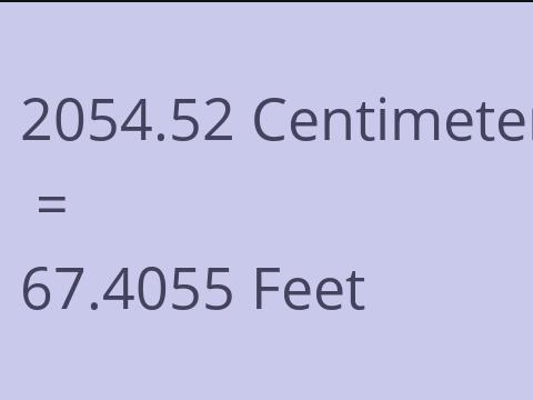 2054.52 CM TO FEET