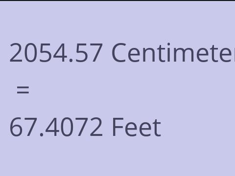 2054.57 CM TO FEET