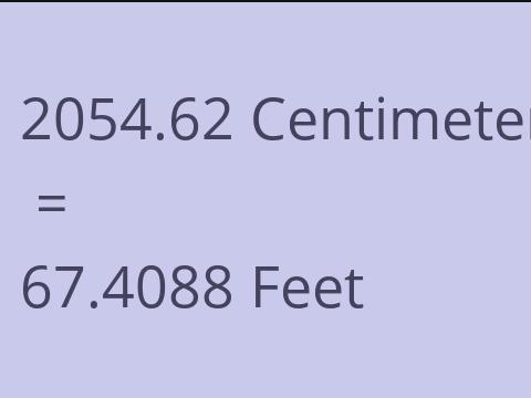 2054.62 CM TO FEET