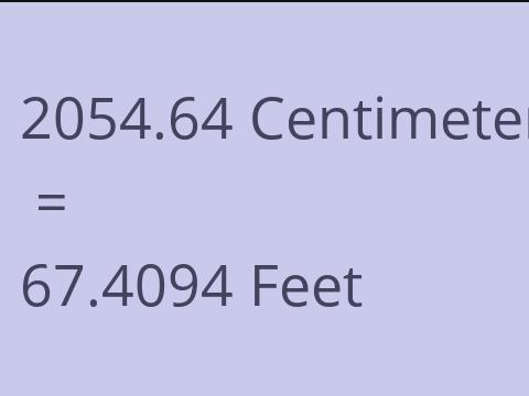 2054.64 CM TO FEET