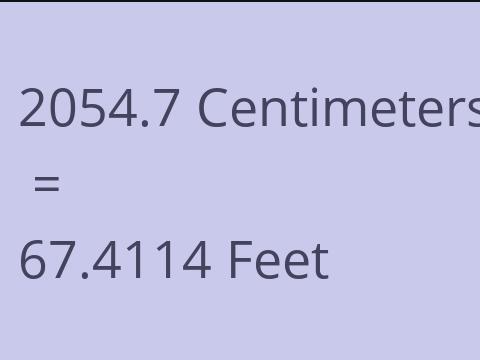 2054.7 CM TO FEET