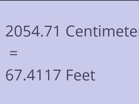 2054.71 CM TO FEET