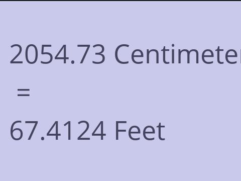 2054.73 CM TO FEET