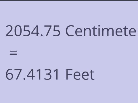 2054.75 CM TO FEET