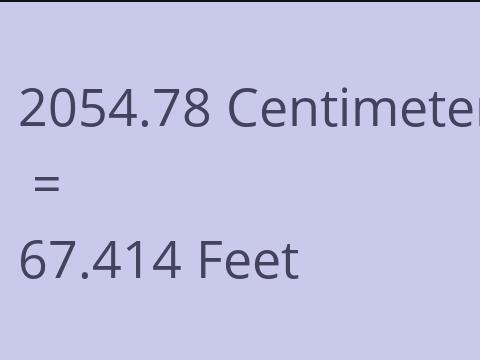 2054.78 CM TO FEET
