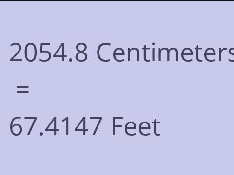 2054.8 CM TO FEET