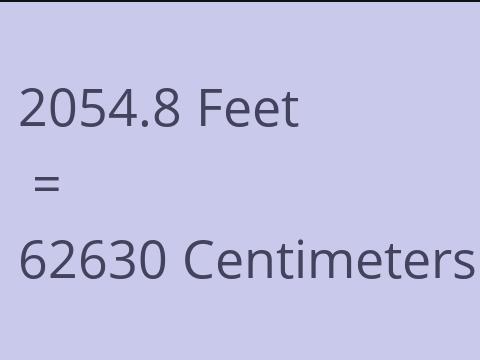 2054.8 FEET TO CM