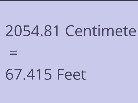 2054.81 CM TO FEET