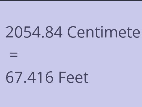 2054.84 CM TO FEET