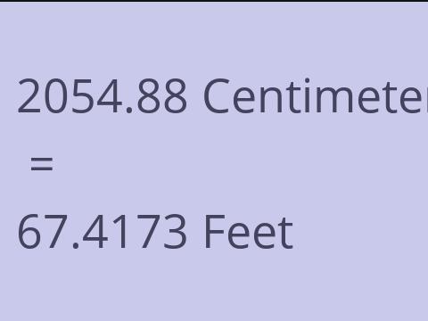 2054.88 CM TO FEET