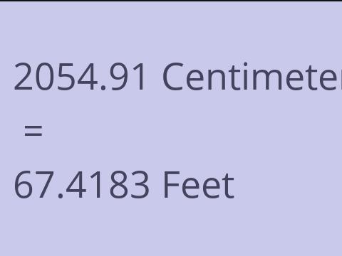 2054.91 CM TO FEET