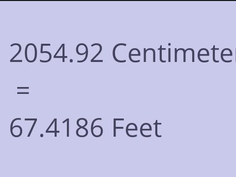 2054.92 CM TO FEET