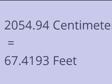 2054.94 CM TO FEET