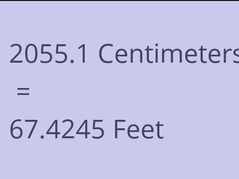 2055.1 CM TO FEET