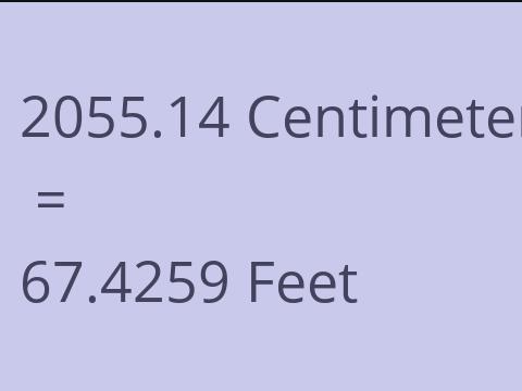 2055.14 CM TO FEET