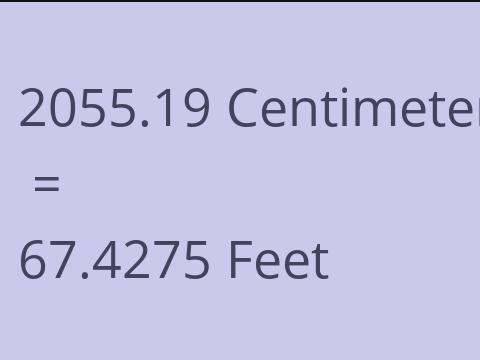2055.19 CM TO FEET