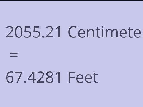 2055.21 CM TO FEET