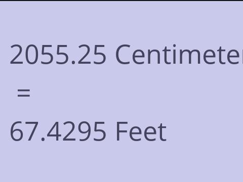 2055.25 CM TO FEET