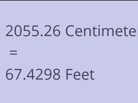 2055.26 CM TO FEET