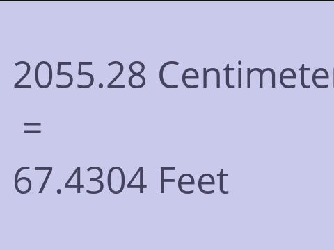 2055.28 CM TO FEET