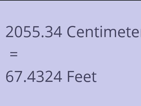 2055.34 CM TO FEET