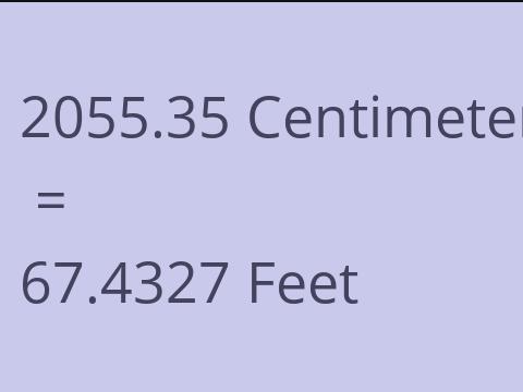 2055.35 CM TO FEET