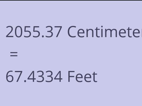 2055.37 CM TO FEET