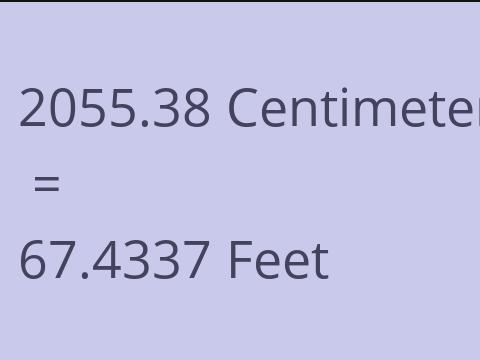 2055.38 CM TO FEET