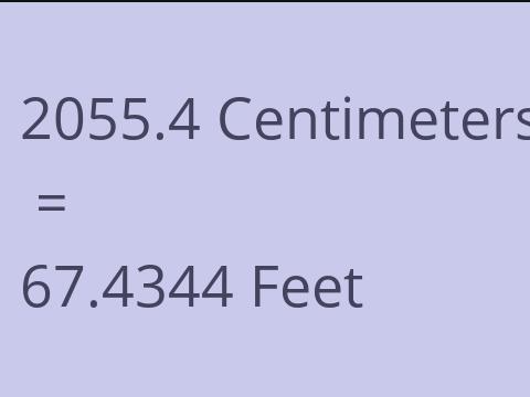 2055.4 CM TO FEET