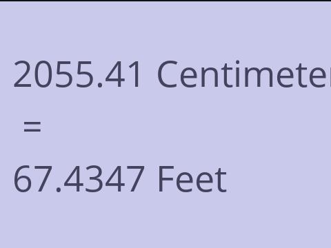 2055.41 CM TO FEET