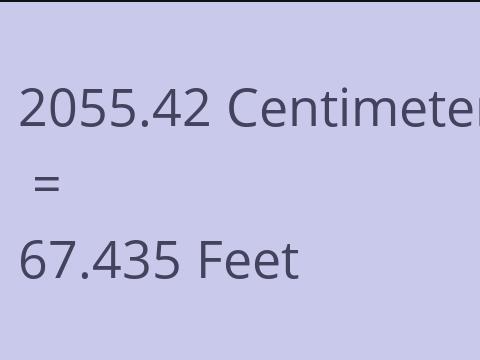 2055.42 CM TO FEET