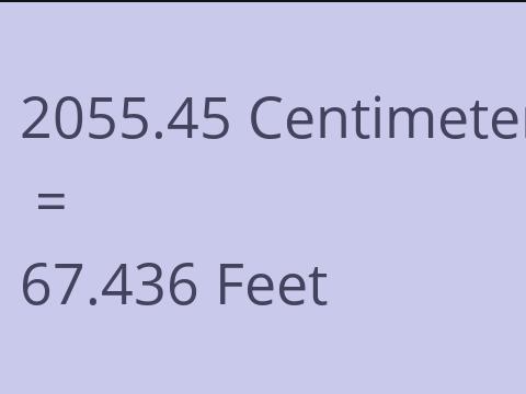 2055.45 CM TO FEET