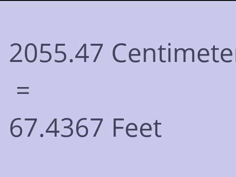 2055.47 CM TO FEET