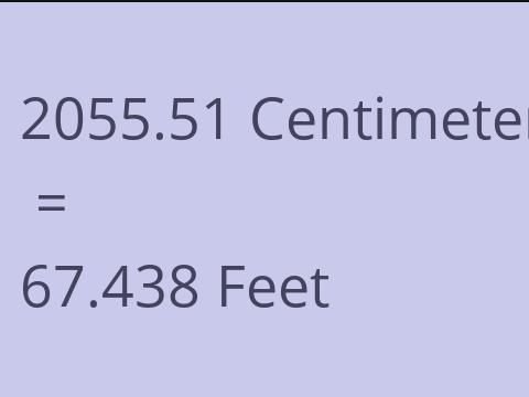 2055.51 CM TO FEET