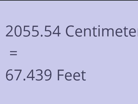 2055.54 CM TO FEET