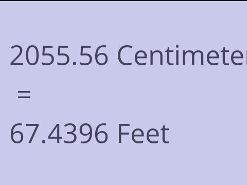 2055.56 CM TO FEET